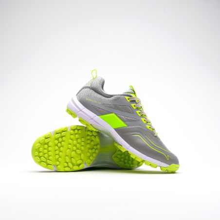 Grays Stealth 1.0 Hockey Shoes - Grey/Fluo Yellow (2024/25)