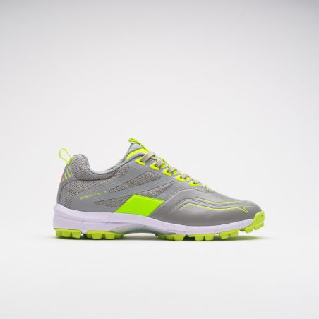 Grays Stealth 1.0 Hockey Shoes - Grey/Fluo Yellow (2024/25)