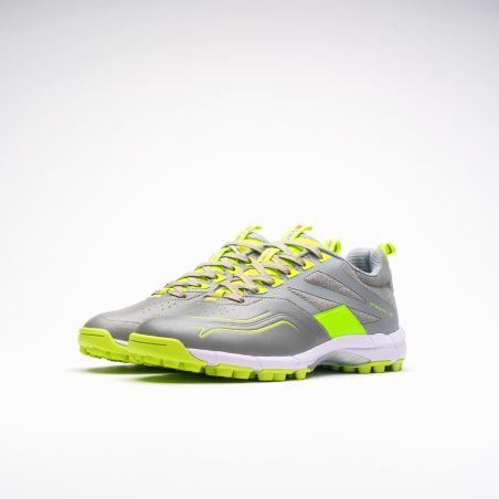 Grays Stealth 1.0 Hockey Shoes - Grey/Fluo Yellow (2024/25)