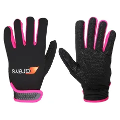 Grays G500 Gel Hockey Gloves - Black/Fluo Pink (2019/20) -