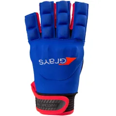 Grays Anatomic Pro Hockey Glove - Navy/Fluo Red (2023/24)