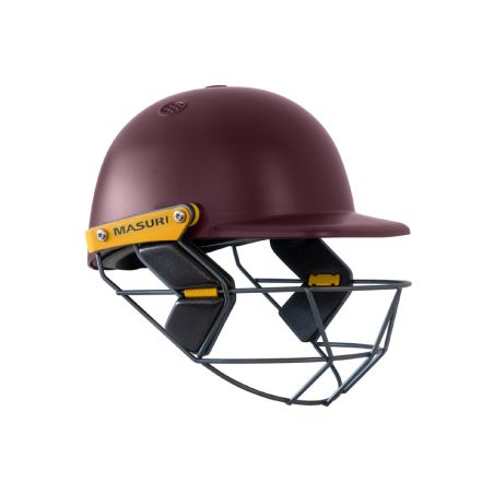Masuri T Line Plus Steel Junior Cricket Helmet - Maroon