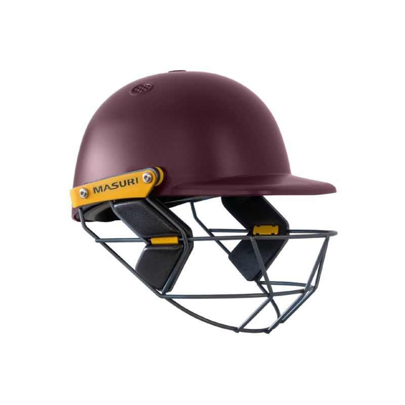 Masuri T Line Plus Steel Junior Cricket Helmet - Maroon
