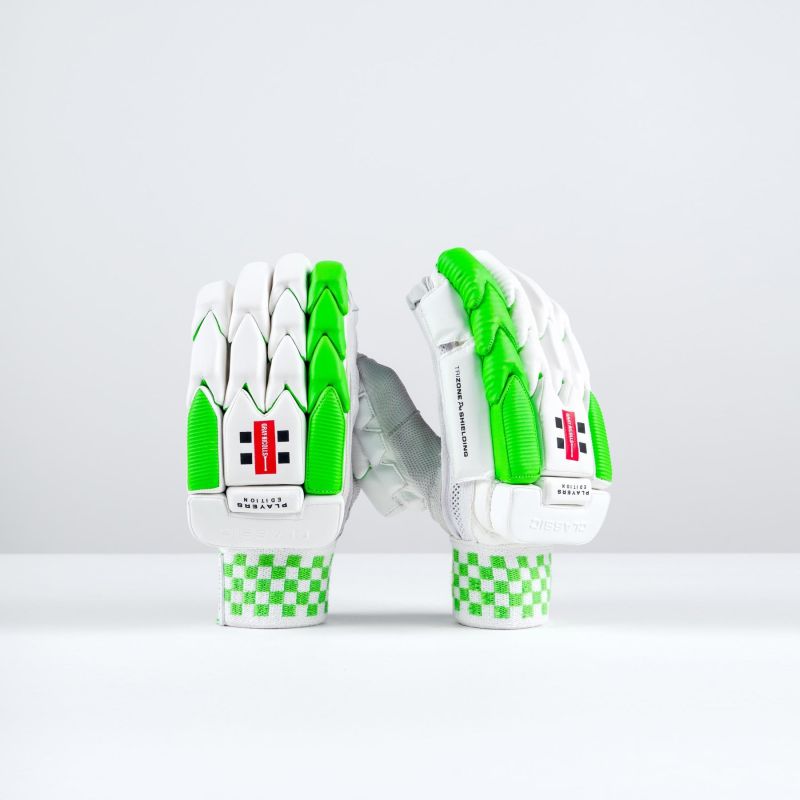 Gray Nicolls Classic Player Edition Cricket Gloves - White/Green (2025)