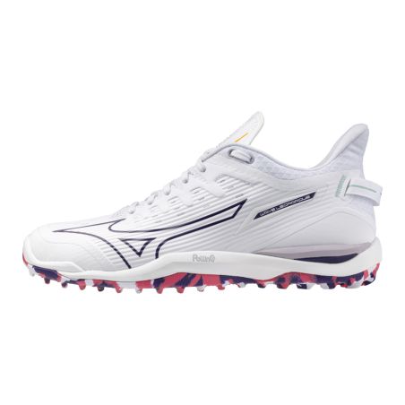 Mizuno Wave Leopardus Hockey Shoes - White/Violet Indigo (2025)