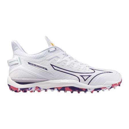 Mizuno Wave Leopardus Hockey Shoes - White/Violet Indigo (2025)