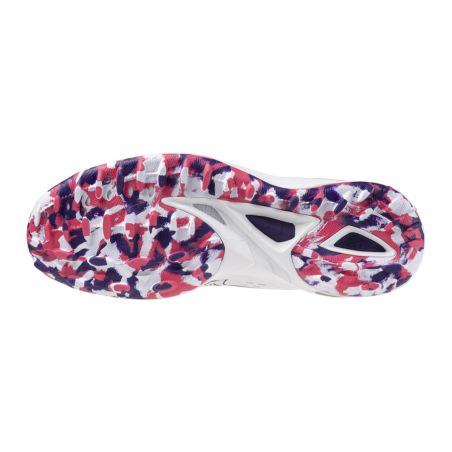 Mizuno Wave Leopardus Hockey Shoes - White/Violet Indigo (2025)