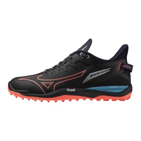 Mizuno Wave Leopardus Hockey Shoes - Black/Neon/Blue (2025)