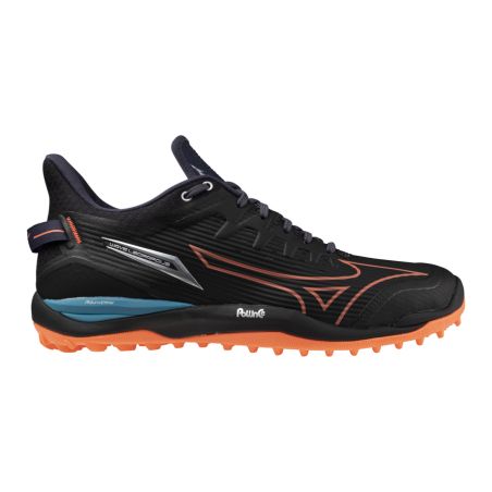 Mizuno Wave Leopardus Hockey Shoes - Black/Neon/Blue (2025)