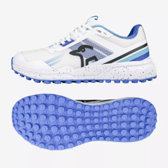 Kookaburra KC 2.0 Rubber Cricket Shoes - White/Blue (2025)