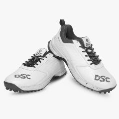 DSC Jaffa 22 Rubber Cricket Shoes - Blue/White/Grey (2025)