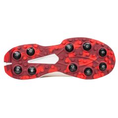 Newbery 360 Spike Cricket Shoes - White/Red (2025)