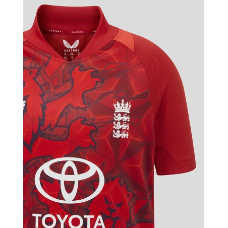 Maglia a maniche corte replica Castore England Cricket T20 - Junior (2025/26)